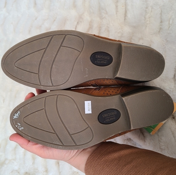 Earth Origins New 8.5W Faux Suede Brown Zip Booties Boots Shoes Water Resistant - Picture 4 of 6